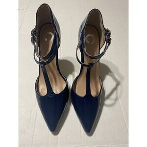 Journee Collection Women's Size 10 Blue Tru T Strap Stiletto Pumps Shoes